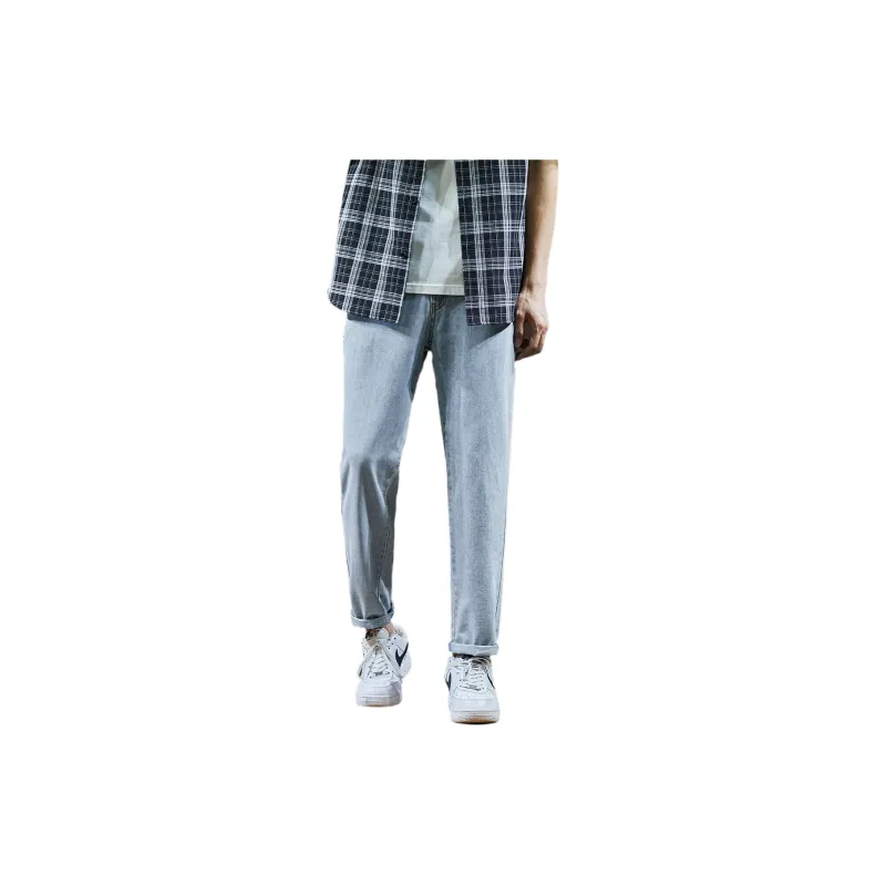 Tonlion Jeans Men Light Denim Blue-1