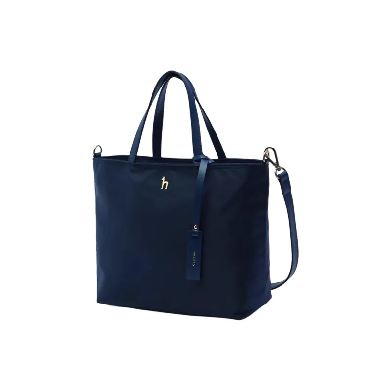 HAZZYS Fabric Tote Bag Shopping Bag Handbag Medium Size Women's Solid Color-5
