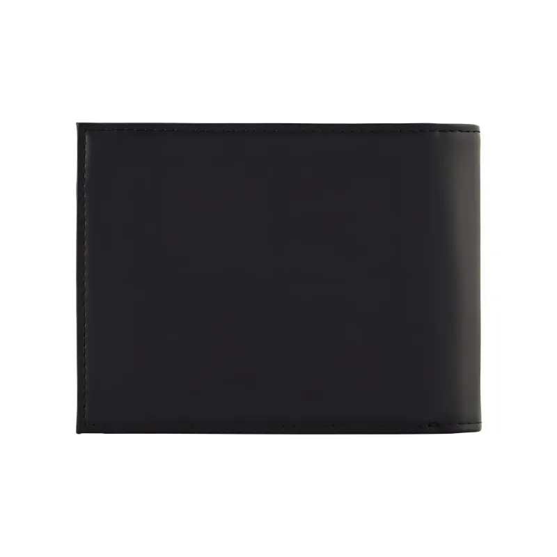 EMPORIO ARMANI Polyurethane Coin Purse Wallet Men's Black & Red-1