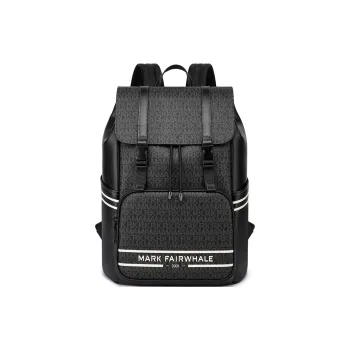 FAIRWHALE PVC Backpack Men's Graphite Gray/Dusty Blue/Withered Yellow Brown