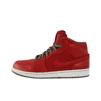 Jordan Air Jordan 1 Anti Slip Wear Resistant Mid Top Basketball Shoes Men's Red