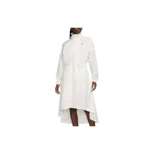 Nike Sportswear Essentials Series Trench Coats Women's Sail Color/Black