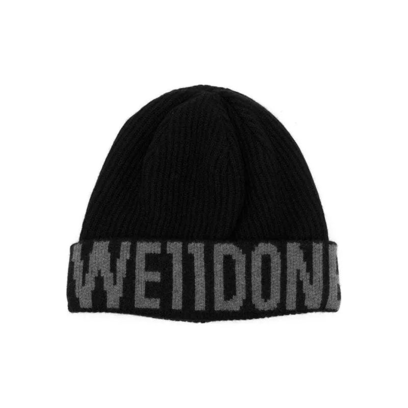 WE11DONE Intarsia-knit Logo Beanie-1