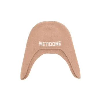 WE11DONE Intarsia-knit Logo Beanie