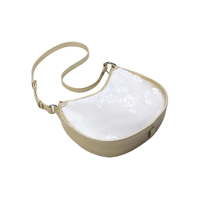 H YXIANG Canvas Canvas Bag Shoulder Bags Regular Women's White/Black-1