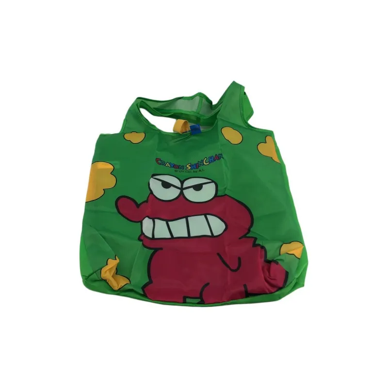 7 ELEVEN Crayon Shin-Chan Collaboration Polyester Reusable Shopping Bag Handbag Women's Green & Multicolor-1