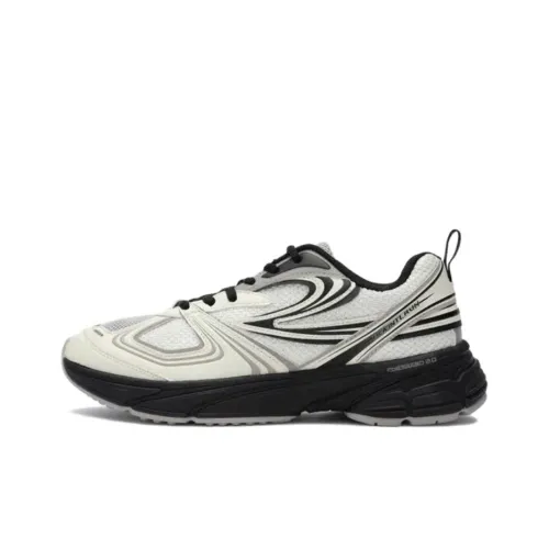 FILA Interrun Slip Resistant And Breathable Low Top Casual Running Shoes Unisex White Black
