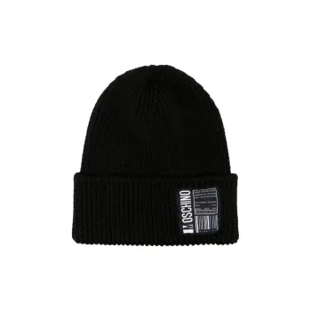 MOSCHINO Logo-patch Wool Beanie