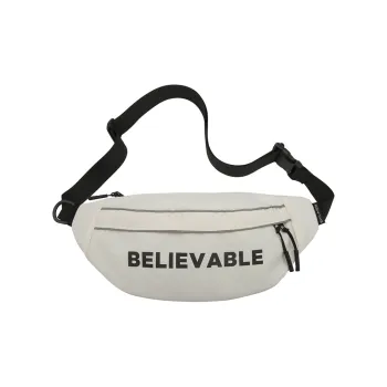 MOK Nylon Crossbody Bag Fanny Pack Sling Bag Unisex White/Black/Red/Green/Blue/Pink
