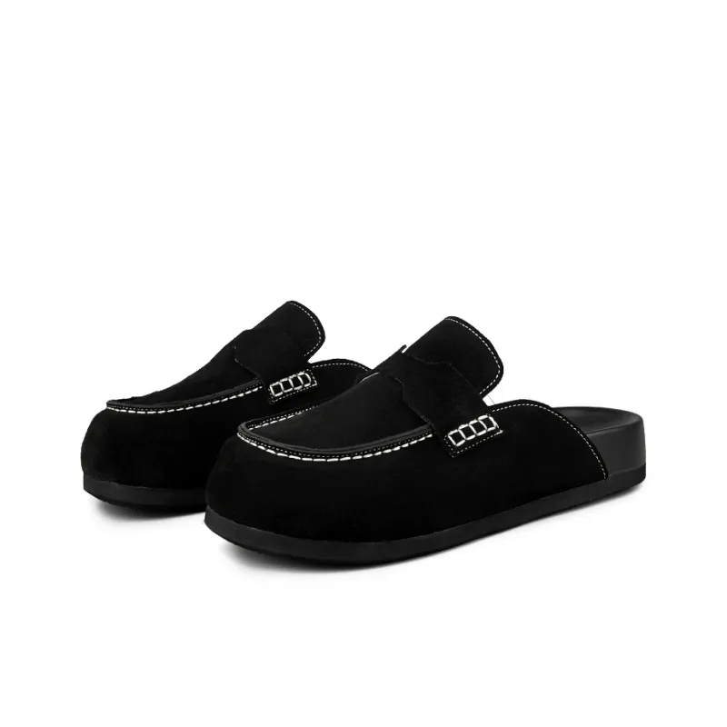 LOHAN·SIR Odor Resistant Abrasion Resistant Slip Resistant Wrap toe Slippers Unisex-37