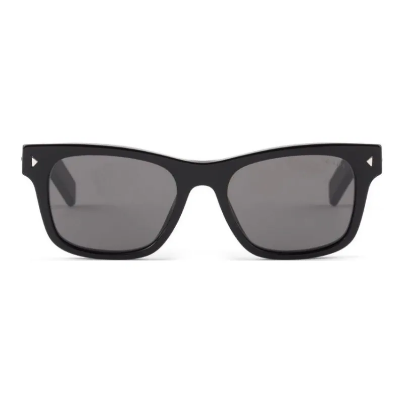 PRADA Striped Metal Detail Rectangle frame Sunglasses-1
