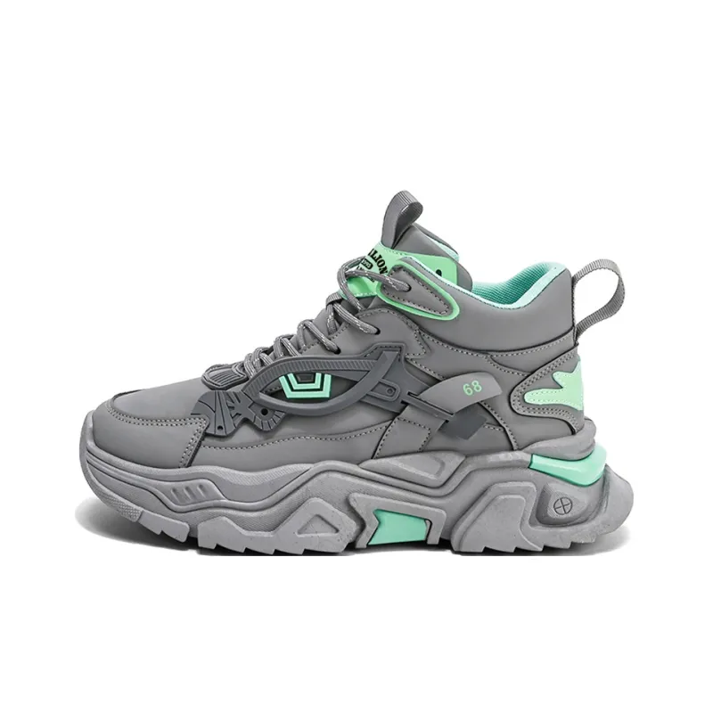 Tonlion Cushioning Anti-Slip And Wear-Resistant Height Increasing Mid-Top Chunky Sneakers Men's-8