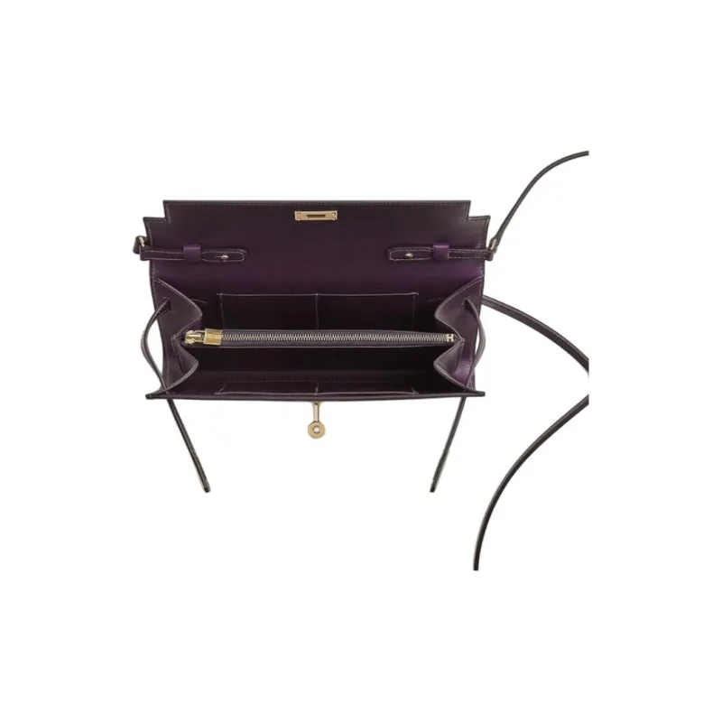 HERMES Kelly To Go Leather Wallets Shoulder Bag Crossbody Bag Regular Women's 59 Raisin Grape Purple-2