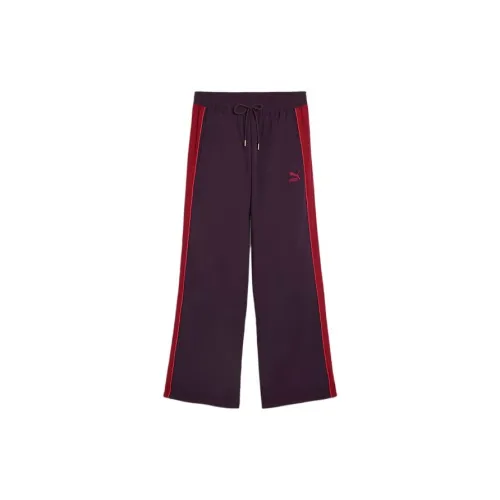 PUMA Fall 2022 T7 Collection Knitted Sweatpants Unisex Midnight Plum