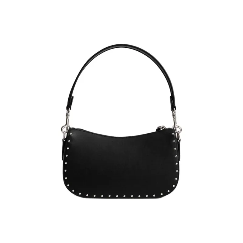 COACH Swinger Tanned Leather Portable Crossbody Bag, Shoulder Bag Women's Black-2