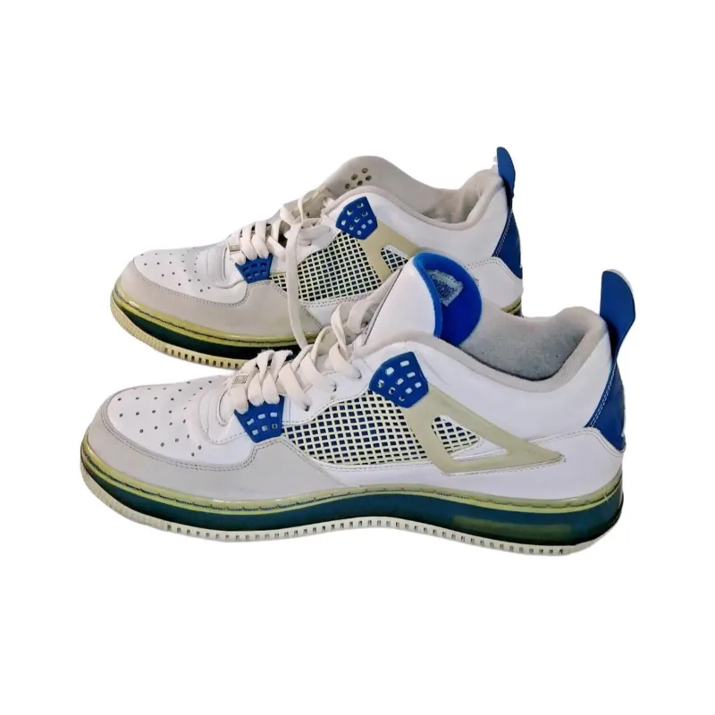 Jordan Air Jordan 1 Cushioning Anti-Slip And Wear-Resistant Low-Top Basketball Shoes Men's Blue White-3