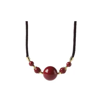 2801 Cinnabar Jade Necklaces Unisex