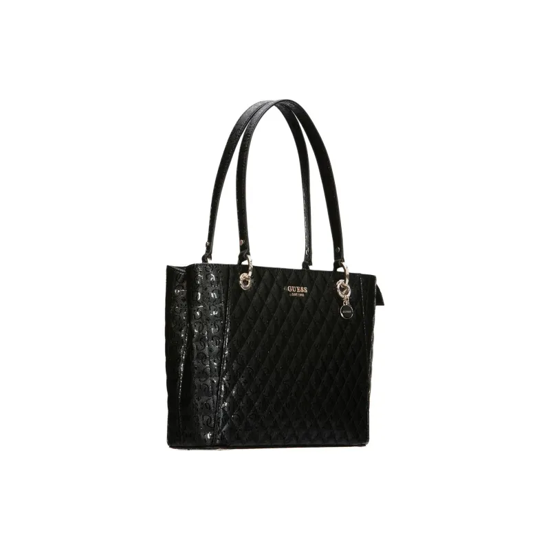 GUESS PU Tote Bag Shopping Bag Shoulder Bags Small Size Women's Black-1