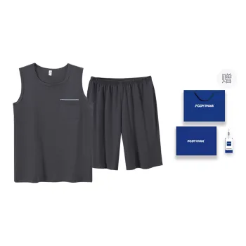 Floating Light Islands Pajama Set Men's Dark Gray