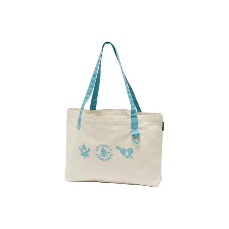Columbia Cotton Patchwork Canvas Canvas Bag Tote Bag Shopping Bag Handbag Unisex Beige & Blue-0