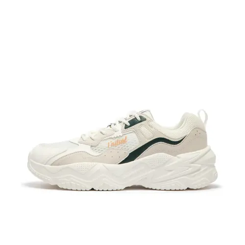 361° Breathable Height Increasing Low-Top Chunky Sneakers Men's White Green