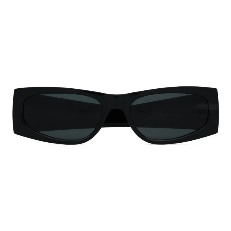SAINT LAURENT Acetate Irregular Shape Sunglasses Men's Black-1