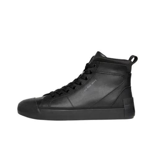 CKJ calvin grande KLEIN JEANS High-Top Skateboard Shoes Men's Black