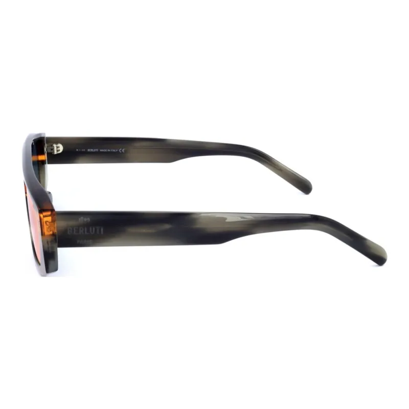 BERLUTI Acetate Irregular Shape Sunglasses Men's Black-2