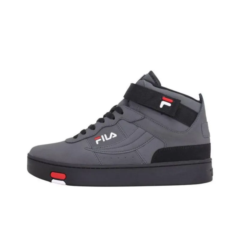 FILA V-10 Lux Csrk Slip-Resistant Cushioning Mid-Top Skateboard Shoes Men's Black-0
