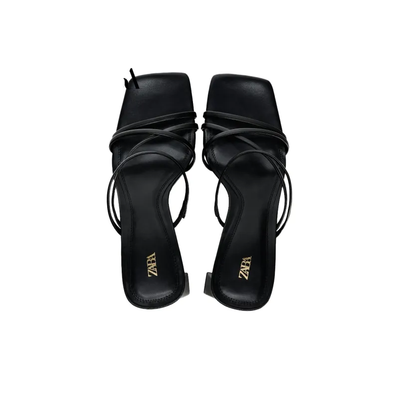 ZARA Abrasion Resistant Slide Slippers Women's Black-3
