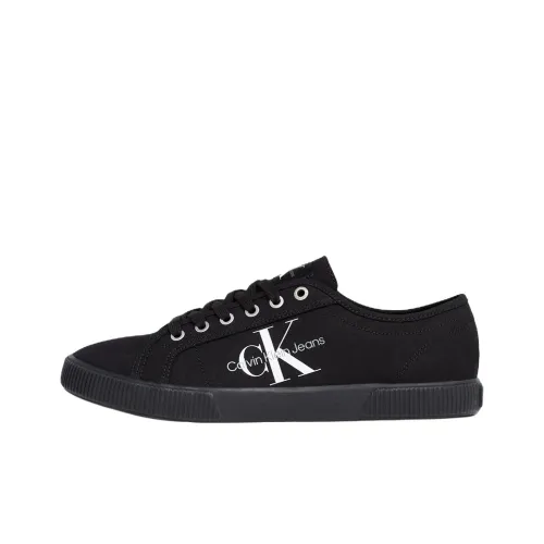 CKJ CALVIN KLEIN JEANS Low Top Canvas Shoes Men's Black