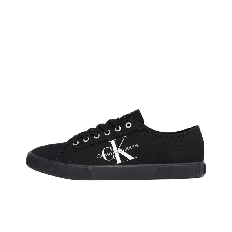 CKJ CALVIN KLEIN JEANS Low Top Canvas Shoes Men's Black-0
