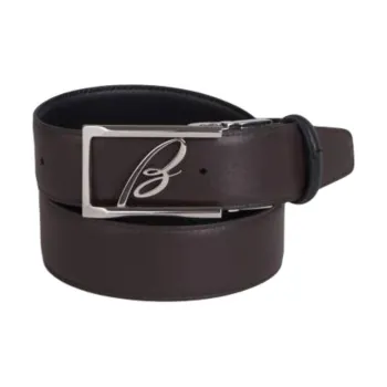 Brioni Logo buckle Reversible Belt