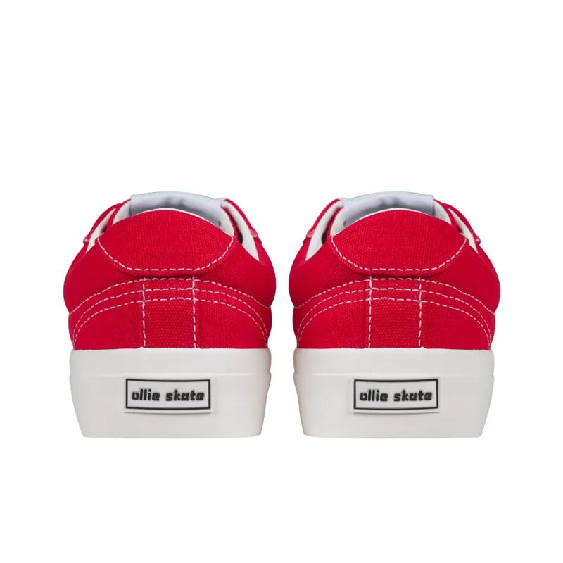 Ollieskate Durable Lightweight And Breathable Low Top Couple Skateboard Shoes Unisex Red-4