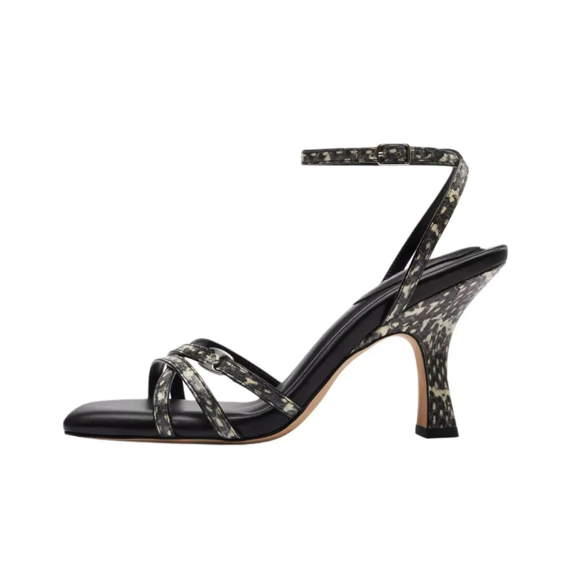 COACH Kelsey Strap Sandals 9cm Women's Black-0