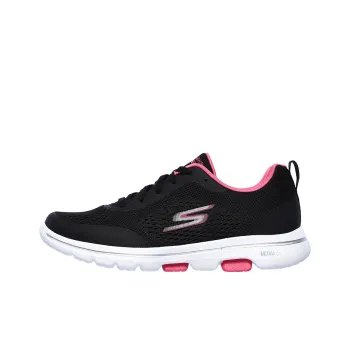 Skechers Go Walk 5 Cushioning Anti-Slip And Wear-Resistant Low-Top Running Shoes Women's Black Pink