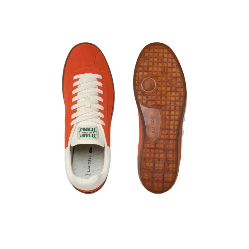 LACOSTE Low Top Skateboard Shoes Men's Orange Red-5