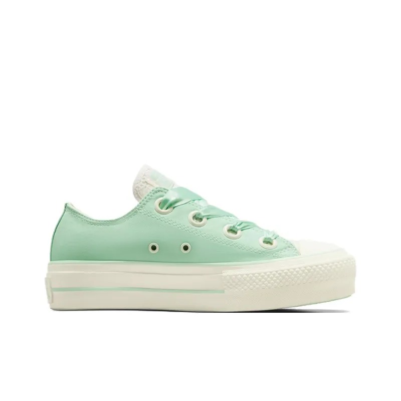 Converse All Star Lift Durable Breathable Low Top Skateboard Shoes Women's Green-1