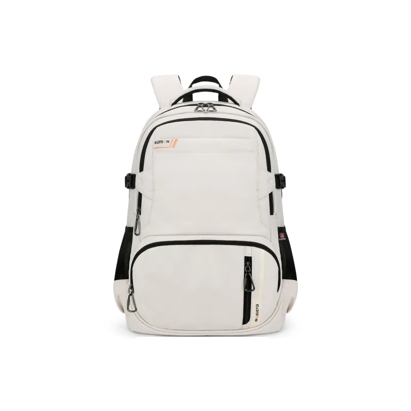 EDISON Water Repellent Oxford Fabric Casual Campus Backpack Handbag Regular Unisex Black/Red/Blue/Ecru-15