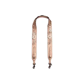 COACH Smooth Leather Bag Strap Women's Nude Pink & Pewter