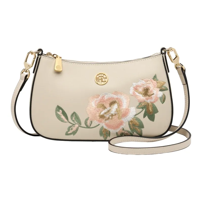 ZOOLER Cow Leather Crossbody Bags Trumpets Women's Elegant White/Cream White/Imperial Red/Royal Blue-7