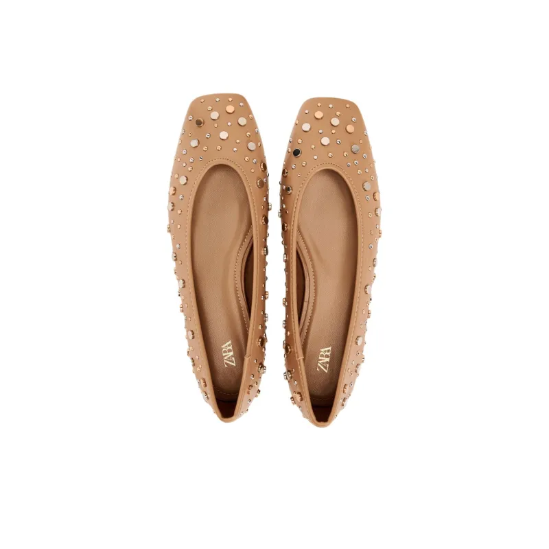 ZARA Casual Single Shoes 1cm Women's Brown-5