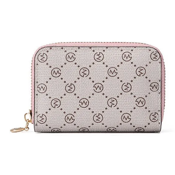 GOLF PVC Card Holder Regular Women's Smoke Pink Coffee/Burgundy Coffee-9