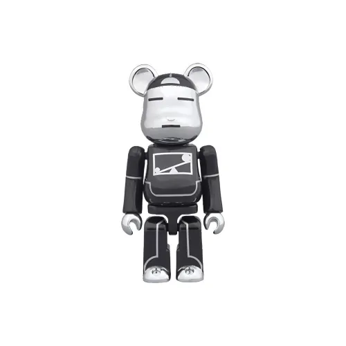 BE@RBRICK Atmos Gary Halyang Black Silver Hang Tag Box 100% 7cm