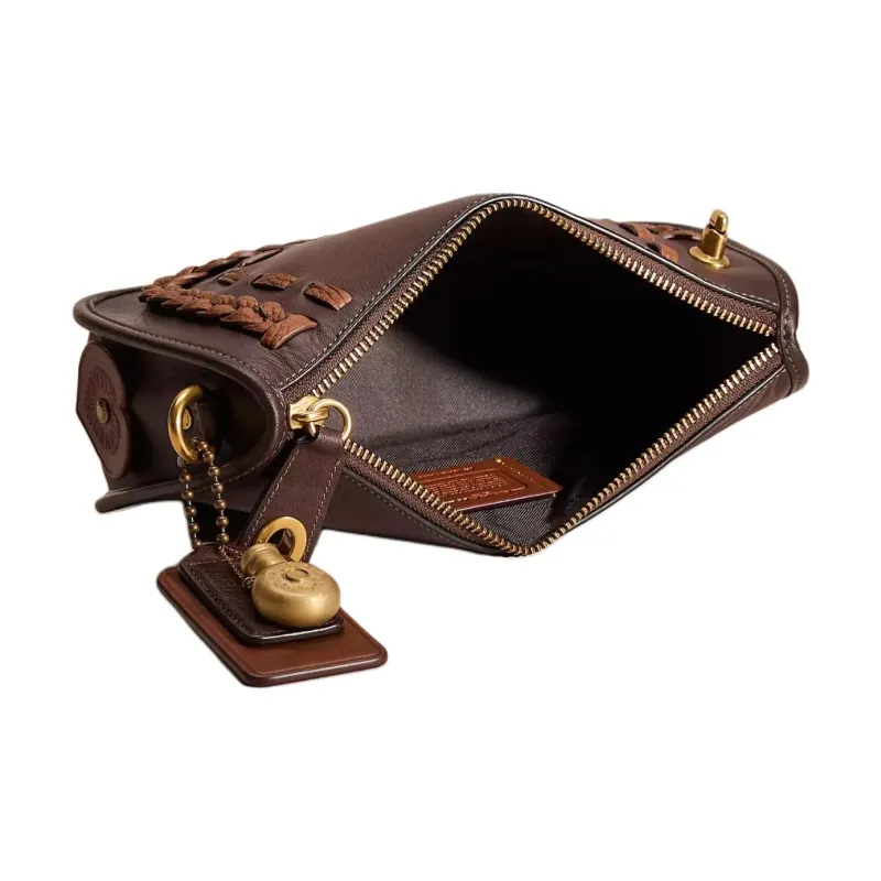 COACH Swinger Glove Tanned Leather Portable Crossbody Bag Shoulder Bag Women's Brown-2
