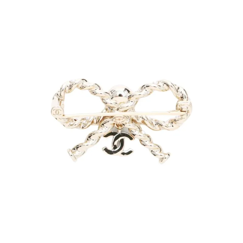 CHANEL 2023 Cc Ribbon Brooch-2