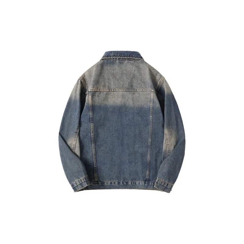 SANTASTIC Denim Jacket Men's Yellow Mud Blue-1