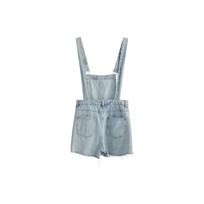 Wen Shan Denim Shorts Women's Light Blue-1