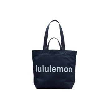 Lululemon Cotton Canvas Bag, Tote Bag, Shopping Bag, Handbag, Shoulder Bag Regular Unisex Marine Blue & Windmill Blue
