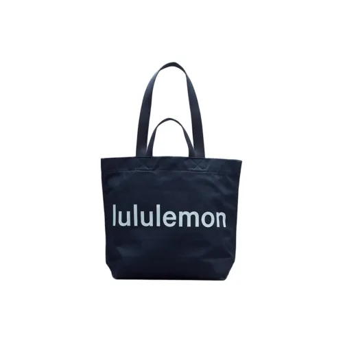 Lululemon Cotton Canvas Bag, Tote Bag, Shopping Bag, Handbag, Shoulder Bag Regular Unisex Marine Blue & Windmill Blue